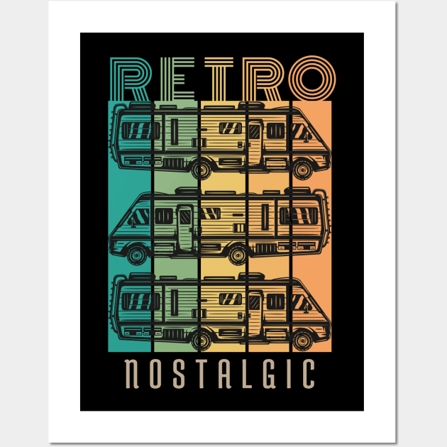 Retro Nostalgic RV Camping Wall Art by Diesel Pusher Designs 